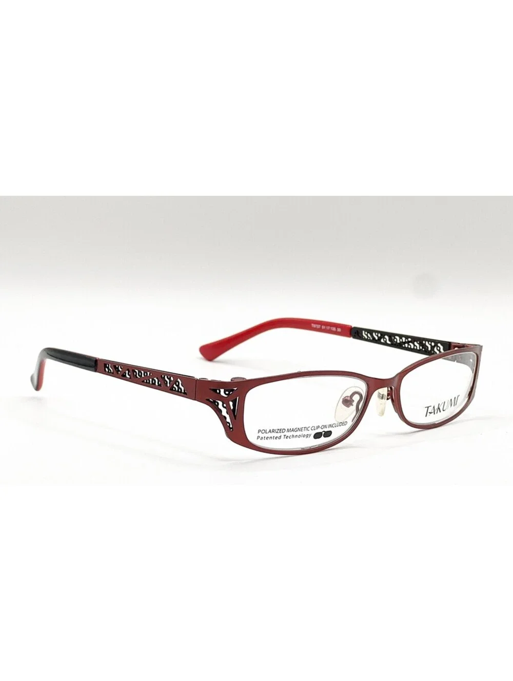 Takumi T9737 30 Matte Cherry Full Rim Authentic Eyeglass Frames W Clip 51-17-145